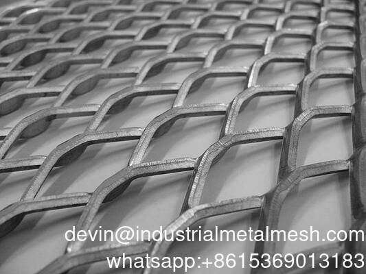 Gebouwmateriaal Gevelbekleding Aluminium Uitgebreid Plaat Metalen Draadnet Voor Gang Trap Baffle
