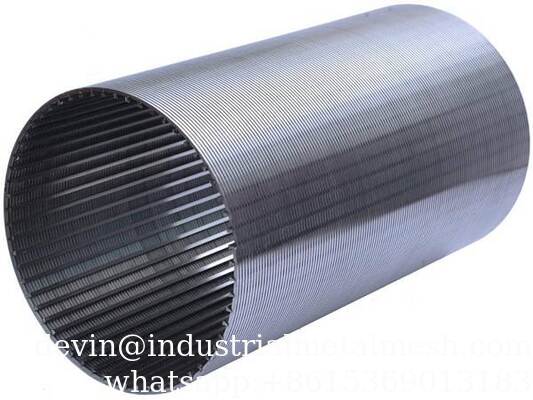 S32750 18S/Q35-12mm Profiel Volgeweld Wedge Wire Screen Met Q35 Steunstaaf
