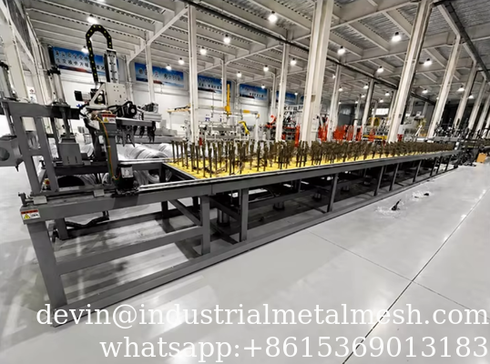 Volledig automatische obstakel weefdraad mesh Putanka Anti tank netten productielijn
