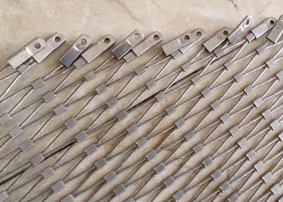 Balustrade Anticorrosief Roestvrij staal 316 Draadkabel Mesh For Protection And Safety
