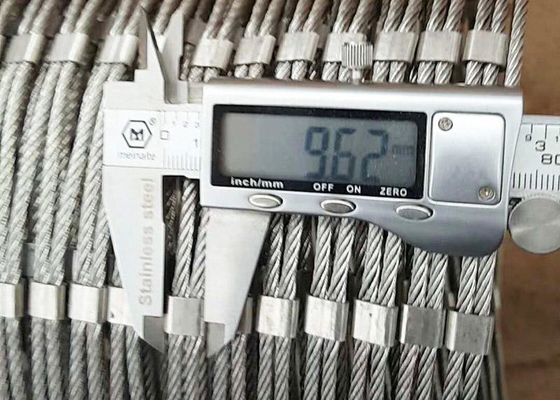 1.5mm Dikte SS 316 de Omheining Stainless Steel Rope Mesh For Zoo van de Draadkabel
