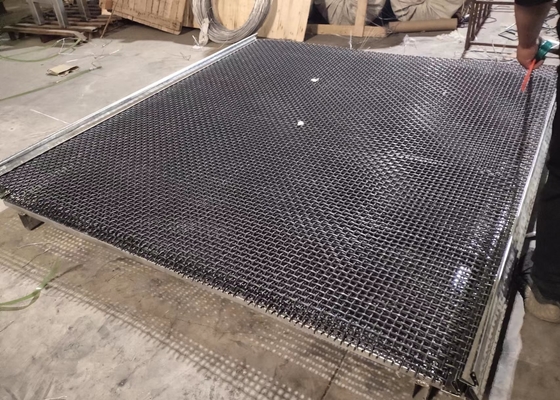Roestvrij staal gegalvaniseerd metalen trilzeefgaas platbinding