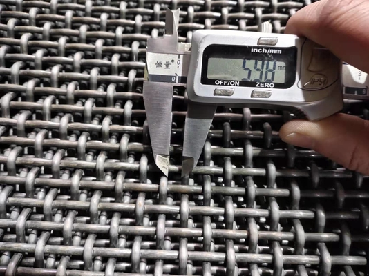 65mn 45 # High Tensile Mangaan Staal Ijzer Vierkant Gat Geplooid Gaas