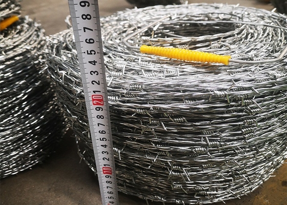 Gegalvaniseerd dubbel getwist prikkeldraad 20kg/rol voor grasgrens