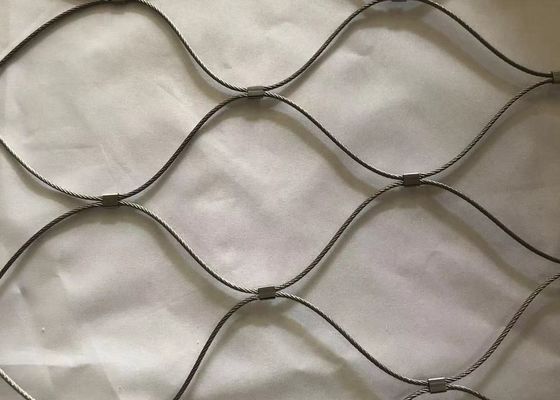Fabrieksverkoop 304 de Kabel van de Roestvrij staaldraad Mesh Woven Stainless Steel Rope Mesh For Zoo Mesh