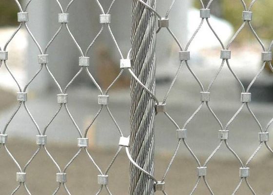Fabrieksverkoop 304 de Kabel van de Roestvrij staaldraad Mesh Woven Stainless Steel Rope Mesh For Zoo Mesh