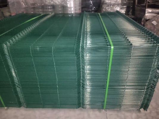 Het rechte Postpoeder bedekte Gebogen de Draadnetwerk met een laag van Panels Triangle Bend van de Metaalomheining