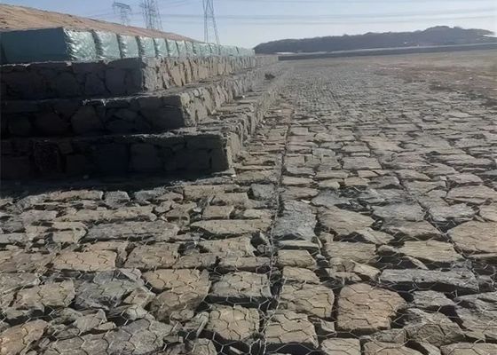 2 X 1 X 1 Meters Gelaste Gabion-Manden galvaniseerde Hexagonaal