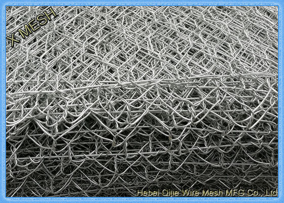 Middelste staaldraadgaas Gabion Basket Zeshoekige Twist Fit longitudinale rivierstructuur