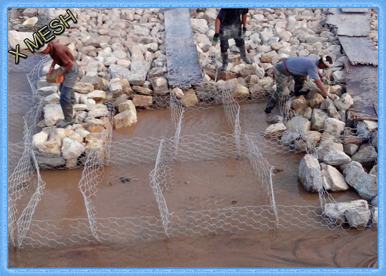 Hexagonal Wire Mesh Wall Basket, 2x1x1meters Wire Cages For Rock Retaining Walls