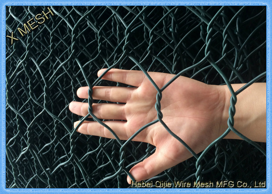 ASTM A 975 PVC gecoate Gabion-manden Dubbele gedraaide geweven gaas Fit Riverbank