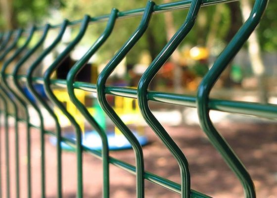 Gegalvaniseerd 3D gebogen hek Gelast gaas hek Met grondpost