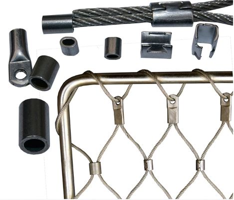 SS 304 316 Flexible Zoo Netting Apen Cage Roestvrij staal draad touwnet Voor dierentuin