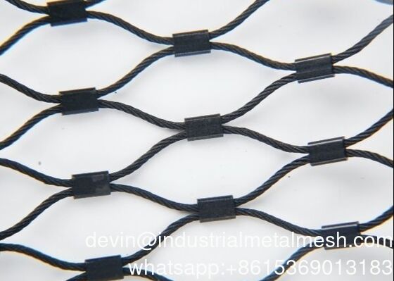 Ferrule Diamant roestvrij staal draad touwnet voor balustrade