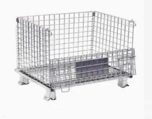 Heavy Duty Afneembare Invouwbare Rigiede Metalen Draad Mesh Cage Storage Stacking Containers