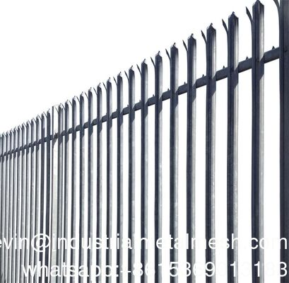 Gegalvaniseerde palissade hekken Europese stijl staal palissade hek D W stijl tuin palissade hek panel