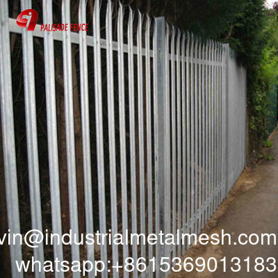 Palisade hek Warm gedompeld gegalvaniseerd metaalpaneel Europees staal hek