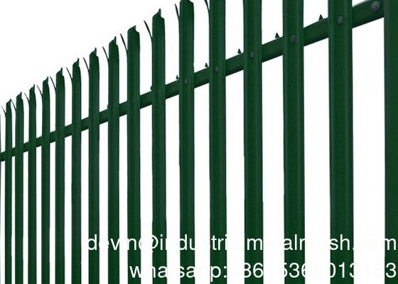 Metalen palissade hek D en W vorm palissade beveiligingshek systeem