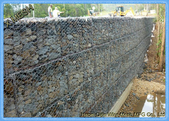 60X80mm, de 3mx1mx1m Gegalvaniseerde Doos van Draadgabion/Steenmand Gabion