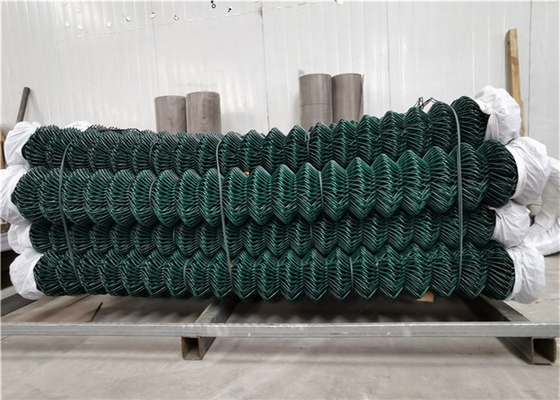 Pvc-Poeder bedekte 5mm de 50x50mm Gegalvaniseerde Omheining van de Kettingsverbinding met een laag