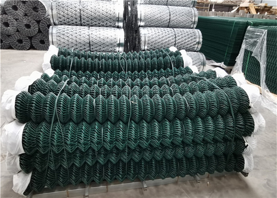 50x50mm de Pvc Met een laag bedekte Cycloon Mesh Fence van de Kettingsverbinding